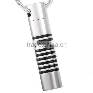 SRP2461Best Selling Products Rubber Cylinder Urn Pendant Stainless Steel Cylinder Urn Pendant