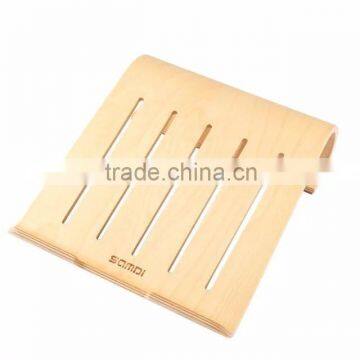 Hot selling laptop wood holder for macbook, tablet wood stand holder