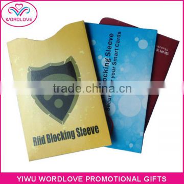 custom rfid blocking card wallet/ rfid blocking sleeve card/ rfid blocking card holder