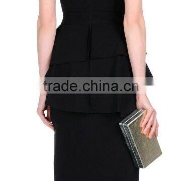 Plain Black Pleated Skirt Backless Braces Skirt Evening Dress photo-4