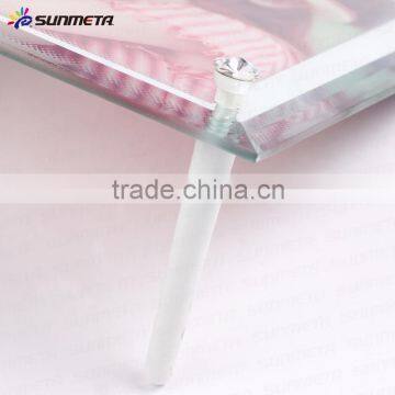 Sunmeta Factory Directly Blank Sublimation Glass Photo Frame With Clock(BL-11) photo-2