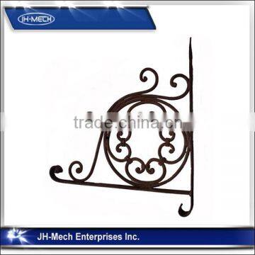 Ornate pattern wrought iron bracket