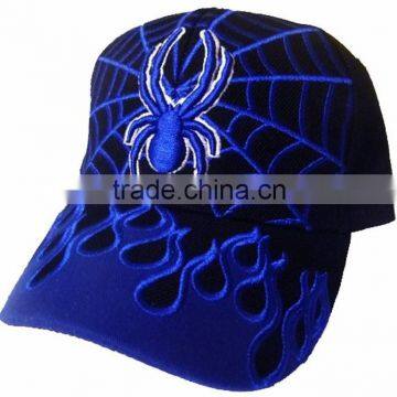 Wholesale custom flame embroidery sports cap hats