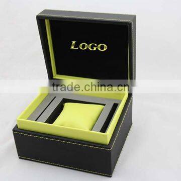 Luxury Pu leather sport Watch Box with leather pillow