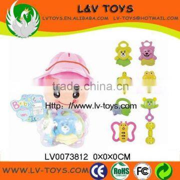 Fashion Plastic baby toy rattles in a bottle for kids