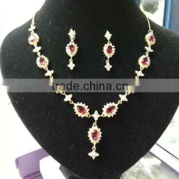 CZ stone wedding jewelry bridal set