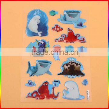 adhesive clear dome epoxy resin sticker, cartoon epoxy sticker