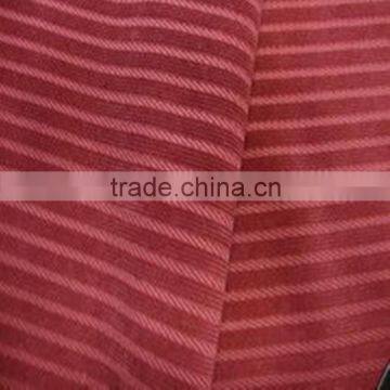 polyester warp knitted striped velvet corduroy fabric