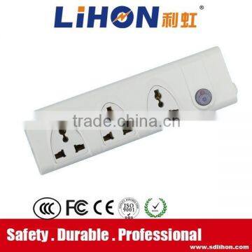 3 way universal power extension socket with master switch