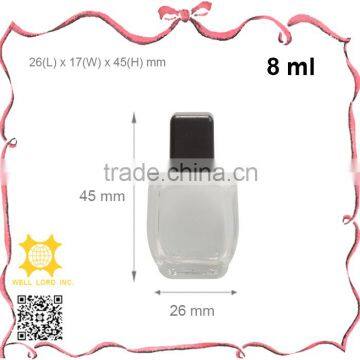 8ml small size personal care transparent liquid glass bottle