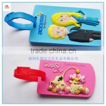 Custom Made Travel 3D Soft Pvc Luggage Tag, OEM Custom Travel Wholesale Silicone Luggage Tag photo-2