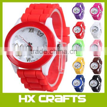 2016 New Arrival Cute Candy Color Silicone Women Watch Quartz Fashion Casual Watch