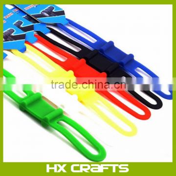 Colorful silicone cable tie /cycling bike Silicone bandage band tie strap mount holder