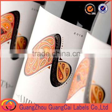 Direct manufacture high quality bottle sticker printing vinyl sticker self-adhesive labels