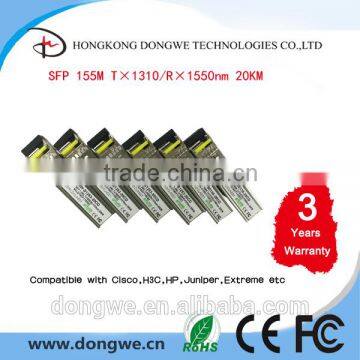 GLC-FE-100BX-U Fiber Optic Equipment 100Base-BX10-u 1310TX 1550RX 20km, BiDi SFP Module Transceiver