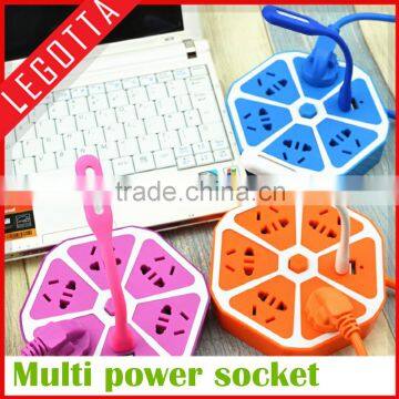 Wholesale high quality orange design creative multi power extension socket