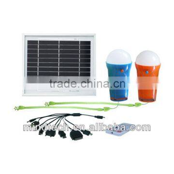 5W solar lighting system with remote controller solar led lamp lighting kit