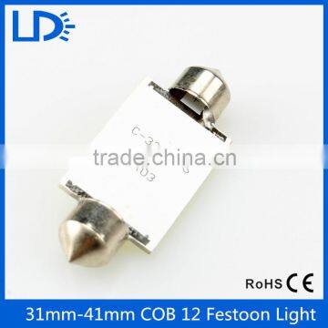 New COB LED Interior Dome Light 12V with 31mm 36mm 39mm 41mm Cob Led Festoon Bulbs
