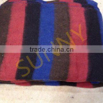 China supplier manufacture high grade multi stripes printed blanket