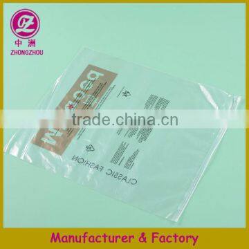 Simple clear zip lock bag with customers' logo