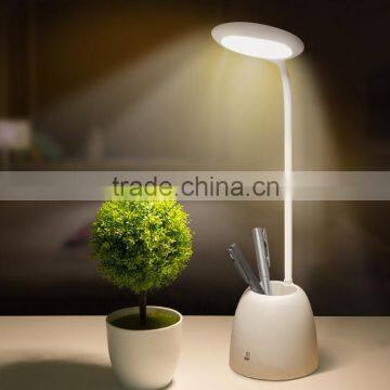 Dimmable Rechargeable LED Desk Lamp With Pen Container LED Reading Light Lamp