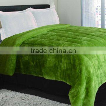 Super soft 2 ply Ligh Green sherpa bedding set