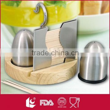 05A2103 Tooth picker holder & salt-peper set