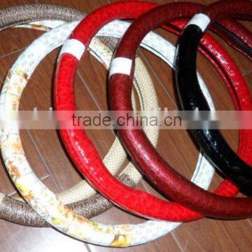 Red Black White Beige Universal Fashinal Design Steering Wheel Cover Car Steering Wheel Cover Various Matierals And Colors