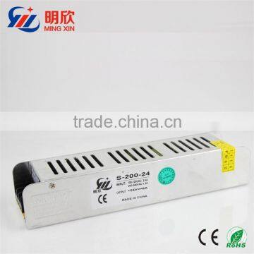 led 200W Slim Power Supply ,strip shape 12v 24v 8.3a dc led driver