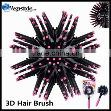 HOME USE 3D Round Ball Hair Extension Brush Comb Salon Styling Magic Detangling New A1