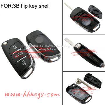 3 Button With Logo for Citroen Flip Key Cover 307 Blade photo-5