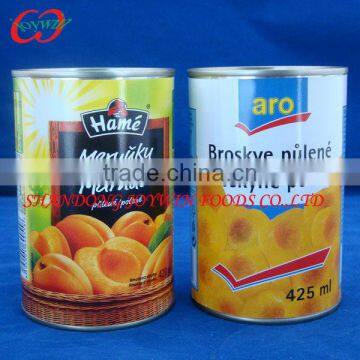 Apricot halves in ls 820g tinned