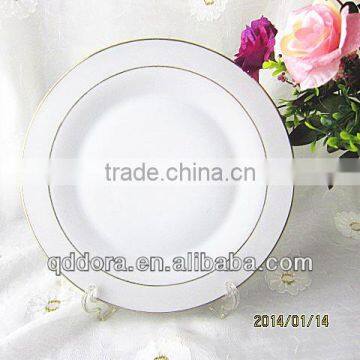 closeout plate,gold rim plate ,ceramic plate