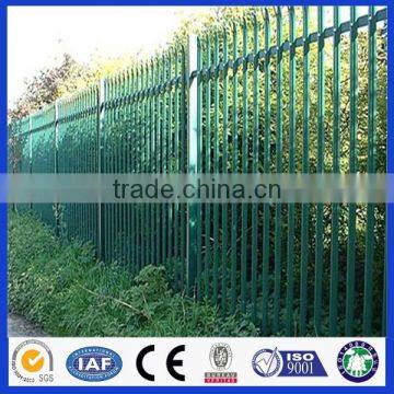 Cheap Wrought iron spear top Steel palisade Panel Security Fence /Palisade Fencing