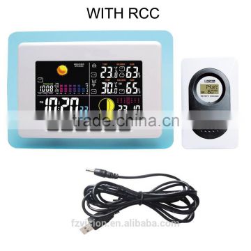 433mhz wireless RF RCC weather station Blue / Weather Station with Digital Clock Barometer thermometer hygrometer