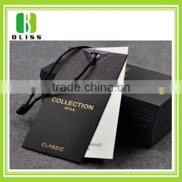 Custom Competitive Price paper garment tags with black nylon rope