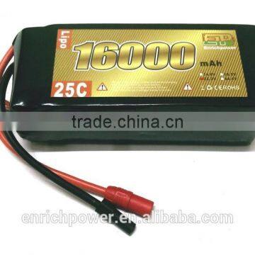 16000mAh 22.2V 25C RC Copter Lipo Battery