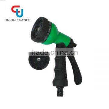 7-Pattern plastic hose nozzle with plastic nut