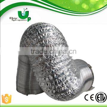 4" 25ft Aluminum Flexible Air Ducting for Greenhouse Ventilation With 2 Pcs Clamps