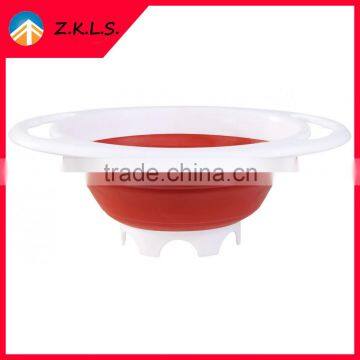 Collapsible Vegetable Fruit Silicone Colander photo-3