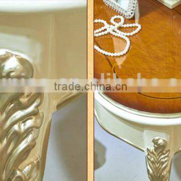 Palace Princess Desser and Stool, Wood Carved Dressing Table and Chair, European Bedroom Furniture Dresser Set (BF01-ML032) photo-6