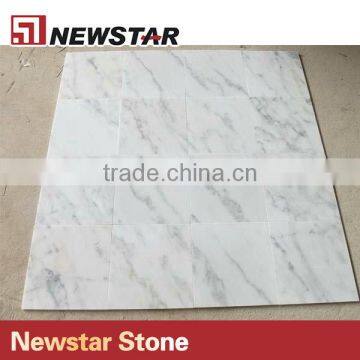 Newstar Cheap Guangxi White With Black Grey Veins China Marble Tile