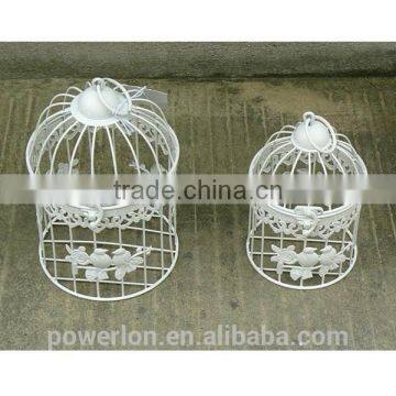 POWERLON Elegant wedding Ornaments Metal Bird Cage for Card Using