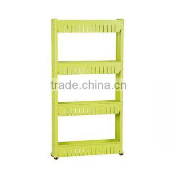 Multi-purpose Removable 4-layer Plastic Bathroom Shelf Crevice Gap Commodity Shelf
