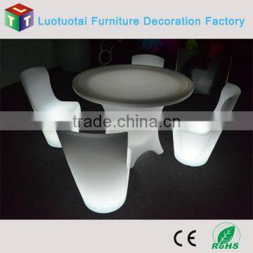 Rechargeable Battery Operated Led Dining Table and Chair With Color Change photo-2