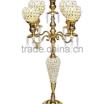 CRYSTAL CANDELABRA CENTERPIECE FOR WEDDING