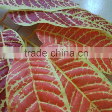 SJ7001007 Artificial plastic golden tree leaf for tree decoration