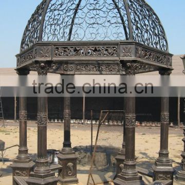 China supplier 300*420cm greenhouse garden cast iron gazebo