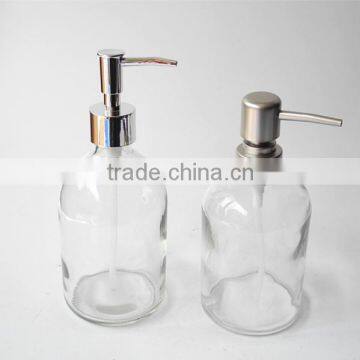 Cheap Smooth Practical Glass Liquid Foam Soap Preserve Bottle With Metal Cap photo-3