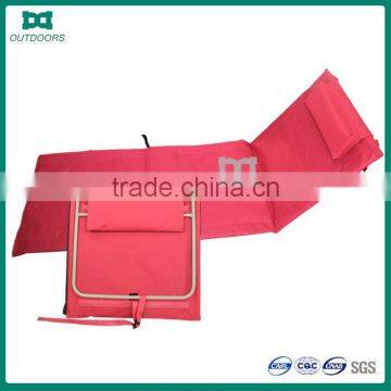 Three folded sand beach lounger chair massage mat
